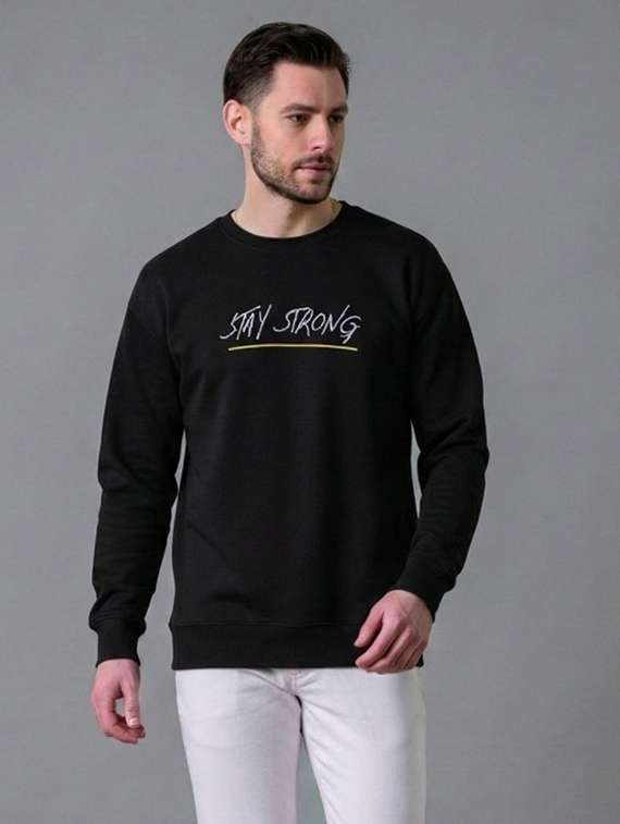 Men Printed Long Sleeve Regular Fit Sweatshirt - 22721565 -  Standard Image - 1