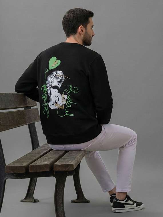 Men Printed Long Sleeve Regular Fit Sweatshirt - 22721565 -  Standard Image - 4