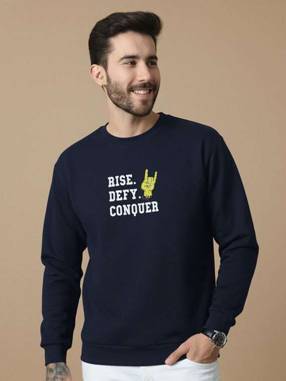 Men Printed Long Sleeves Regular Fit Sweatshirt - 22721570 -  Standard Image - 1