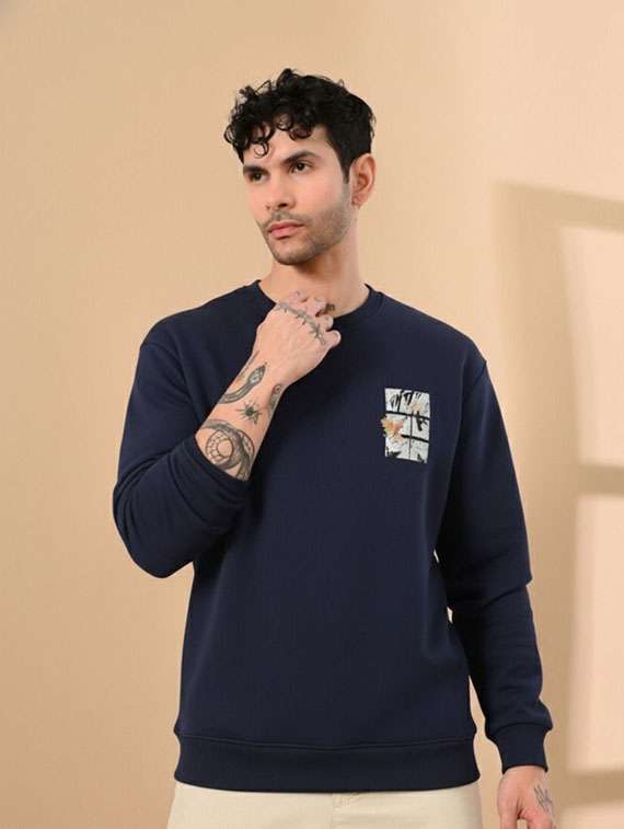 Men Printed Long Sleeves Regular Fit Sweatshirt - 22721577 -  Standard Image - 1