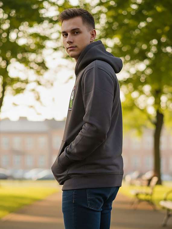 Men Solid With Work Long Sleeve Regular Fit Sweatshirt - 22721672 -  Standard Image - 1