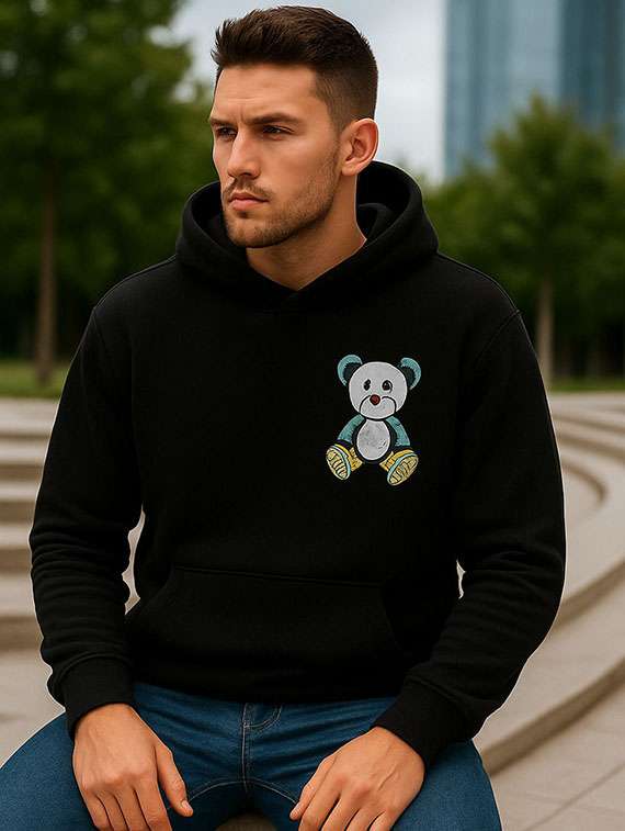 Men Embroidered Long Sleeves Hooded Sweatshirt - 22721675 -  Standard Image - 1
