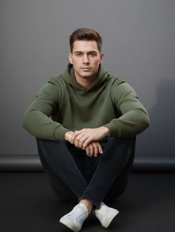 Men Solid Long Sleeve Regular Fit Sweatshirt - 22721682 -  Standard Image - 4