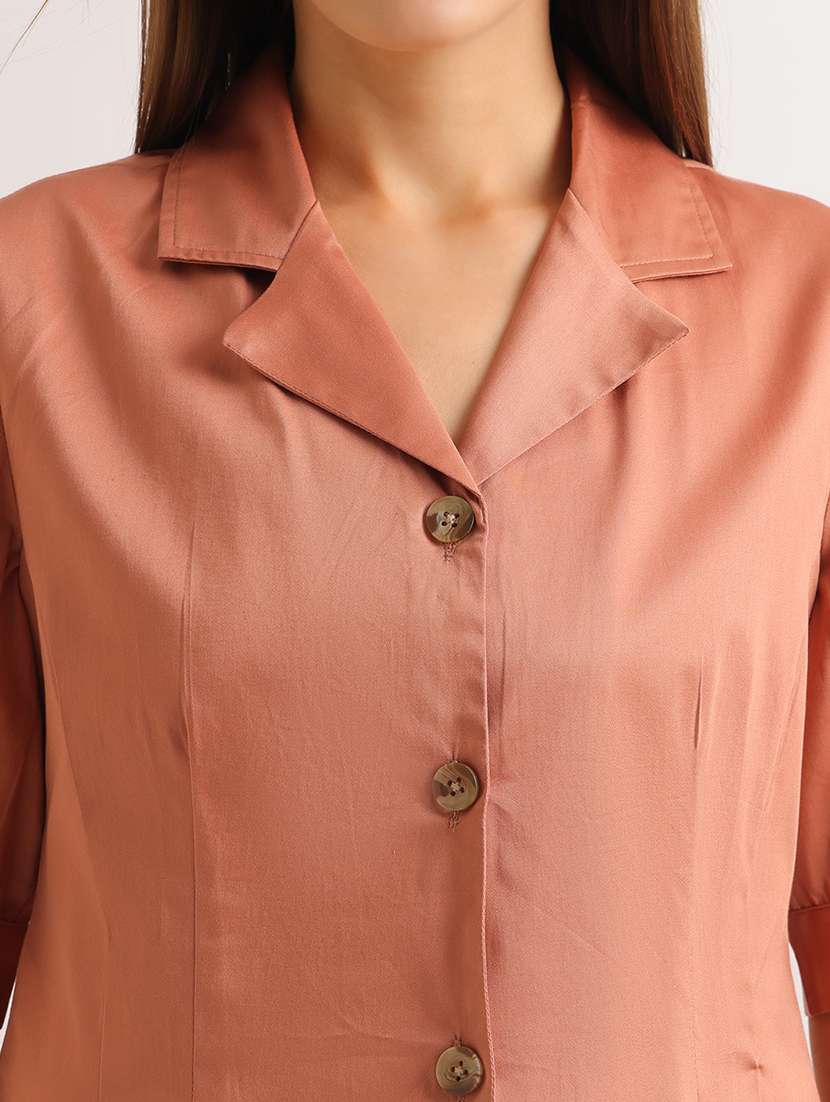 Women Solid Short Sleeves A-line Top - 22721738 -  Standard Image - 1