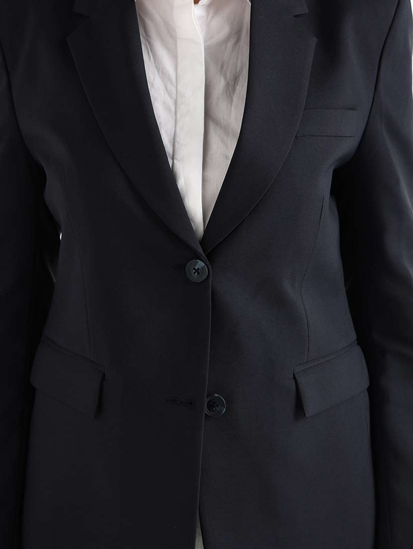 Women Solid Long Sleeves Blazer And Trouser Set - 22721791 -  Standard Image - 1