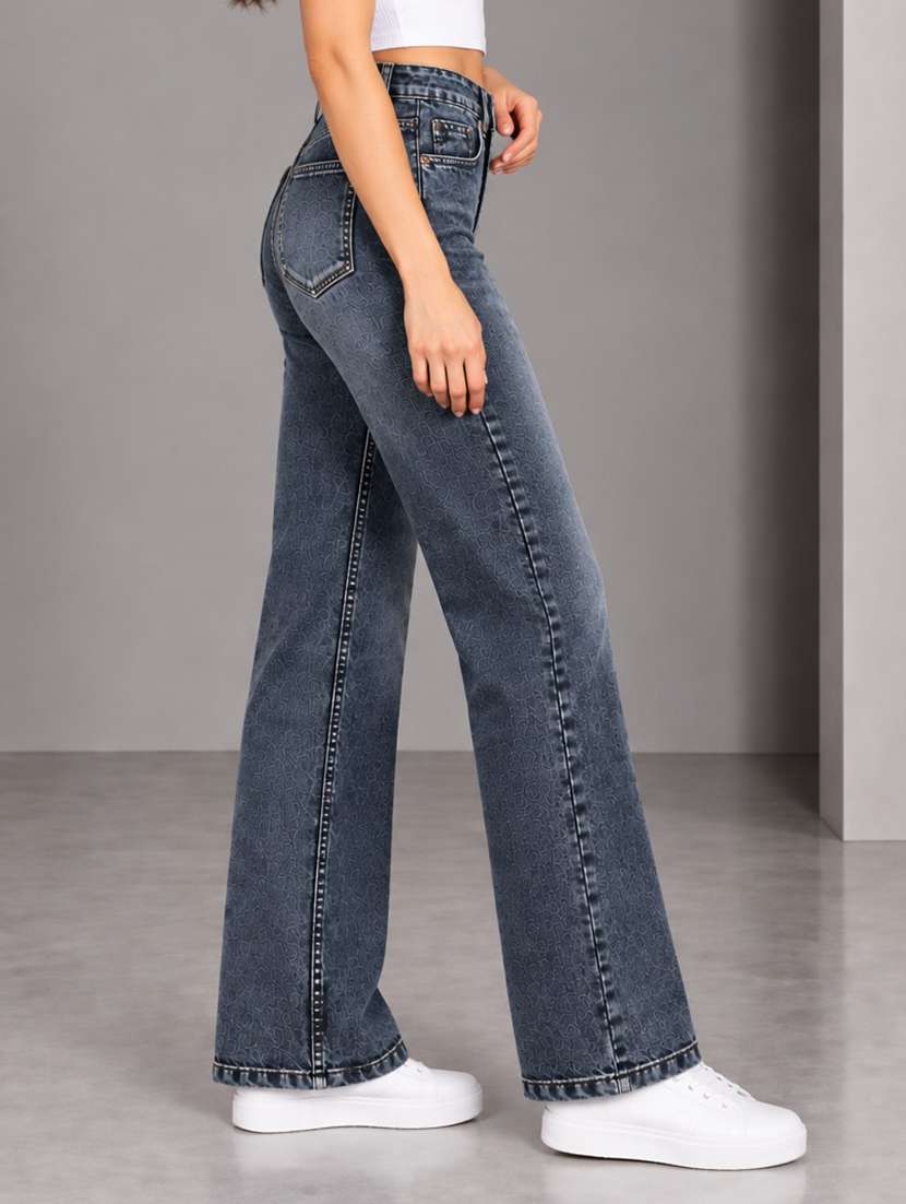 Women Washed High Rise Straight Jeans - 22721913 -  Standard Image - 1