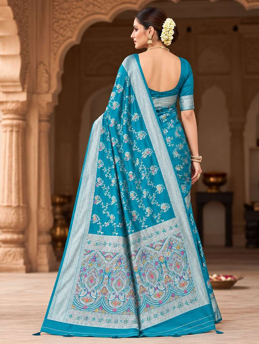 Women Self Design Banarasi Saree With Blouse - 22721964 -  Standard Image - 4