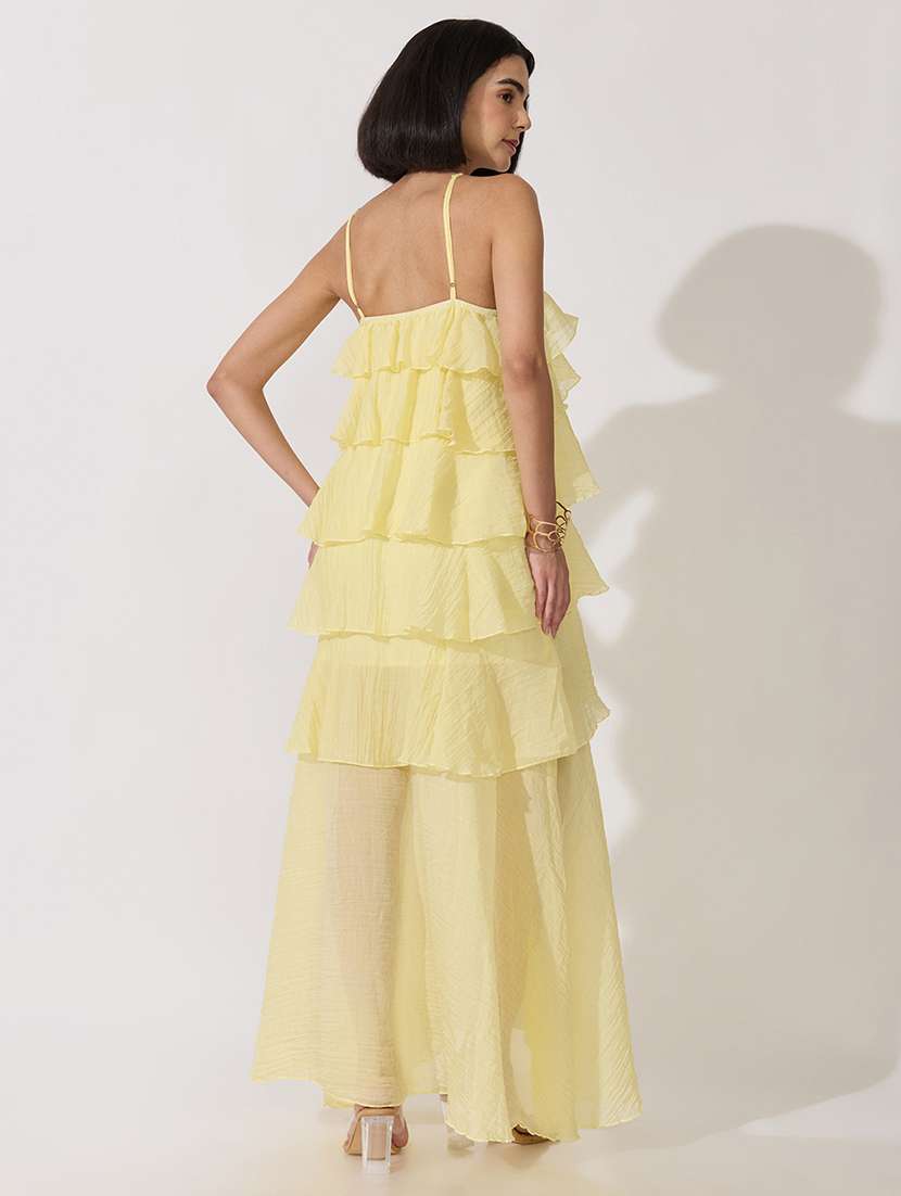 Women Self Design Sleeveless Layered Dress - 22722731 -  Standard Image - 4