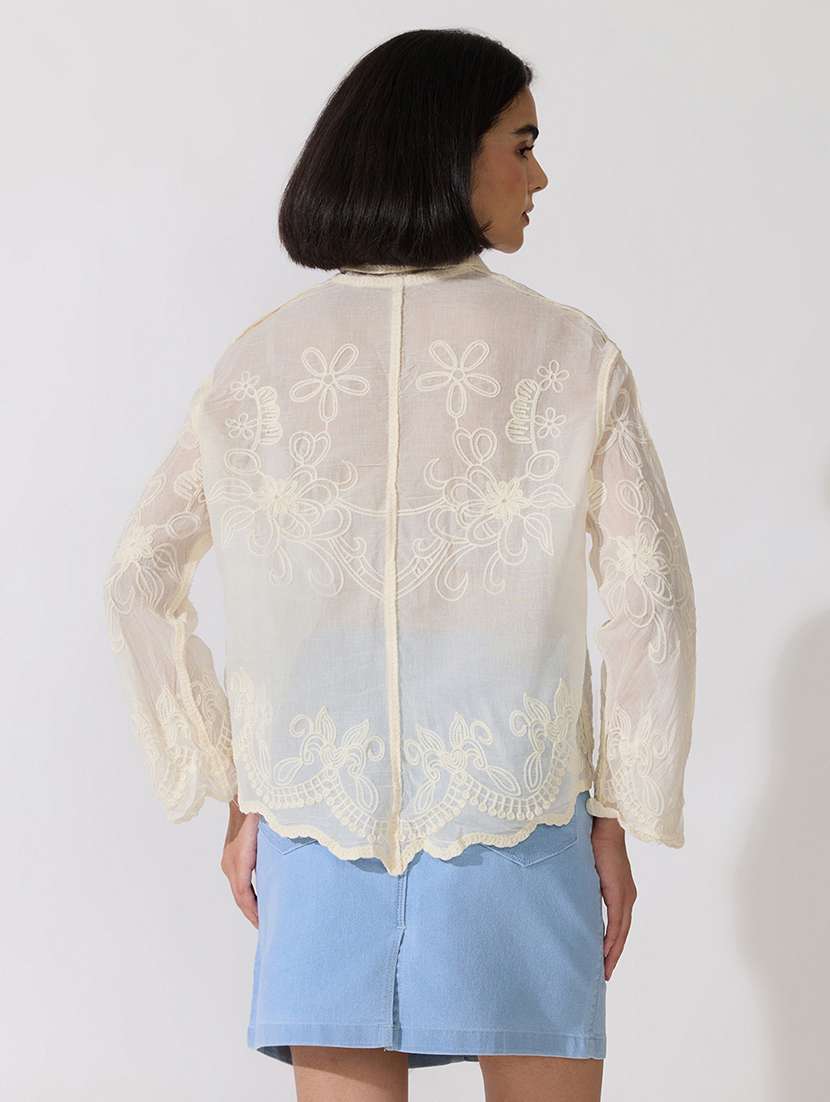 Women Embroidered Long Sleeves Regular Shirt - 22722755 -  Standard Image - 4