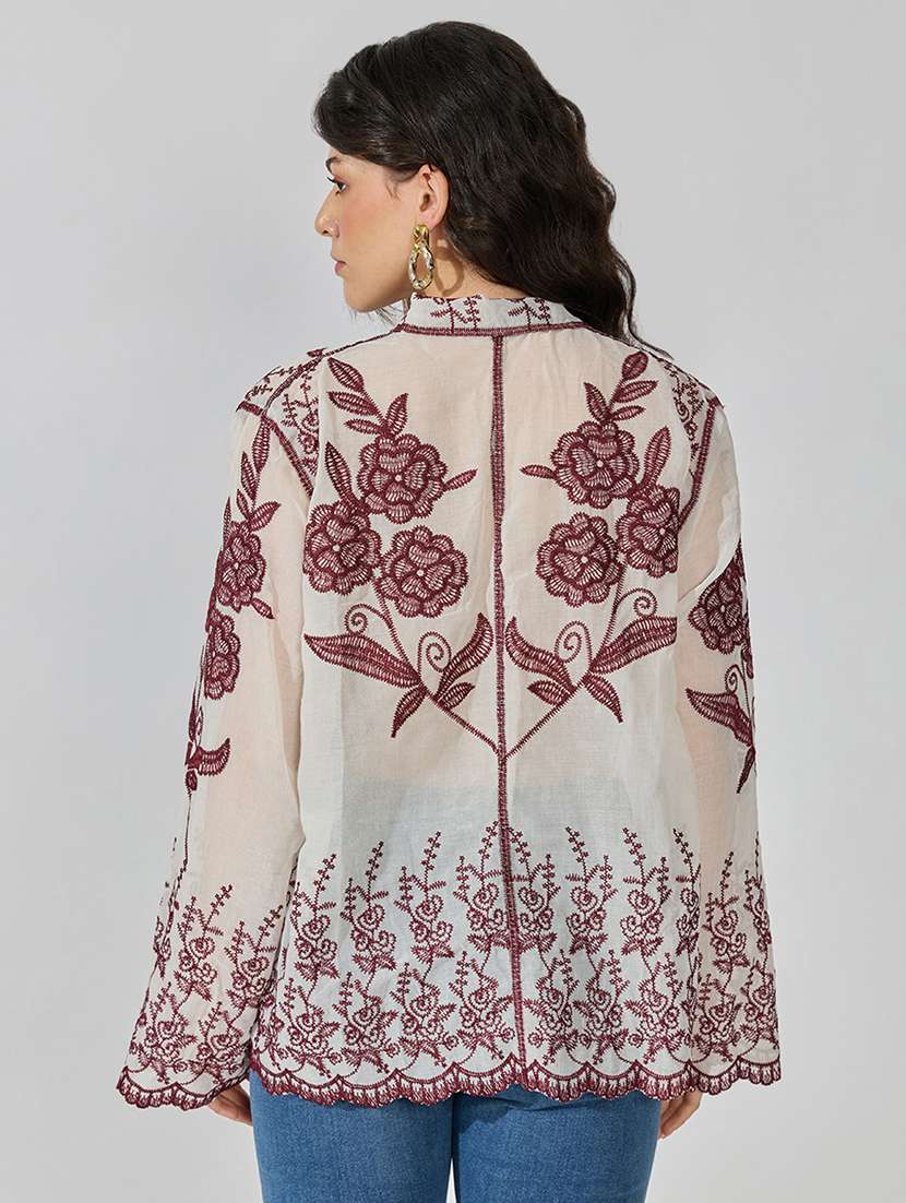 Women Embroidered Long Sleeves Regular Shirt - 22722766 -  Standard Image - 4