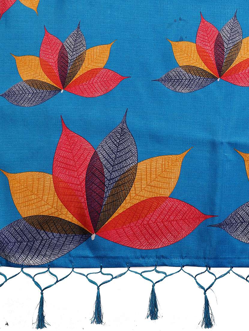 Women Printed Casual Wear Saree With Blouse - 22722889 -  Standard Image - 1