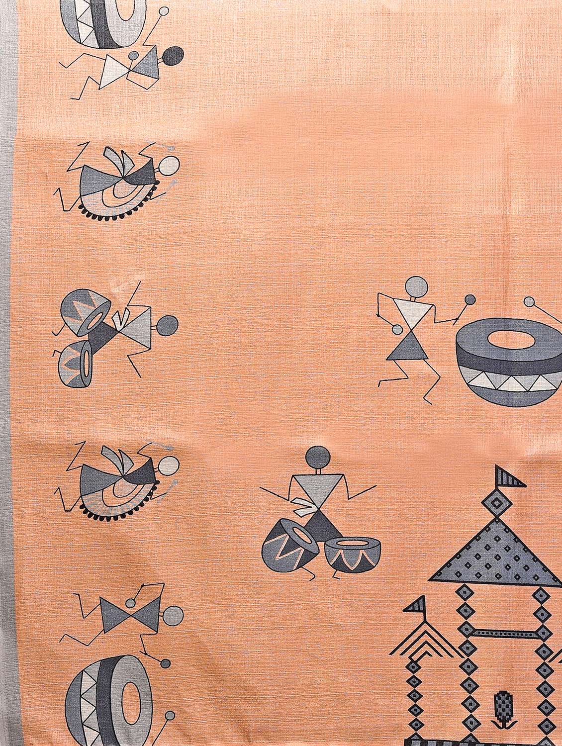 Women Warli Printed Saree With Blouse - 22722921 -  Standard Image - 1