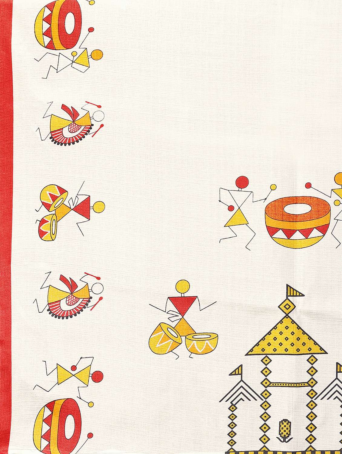 Women Warli Printed Saree With Blouse - 22722926 -  Standard Image - 1
