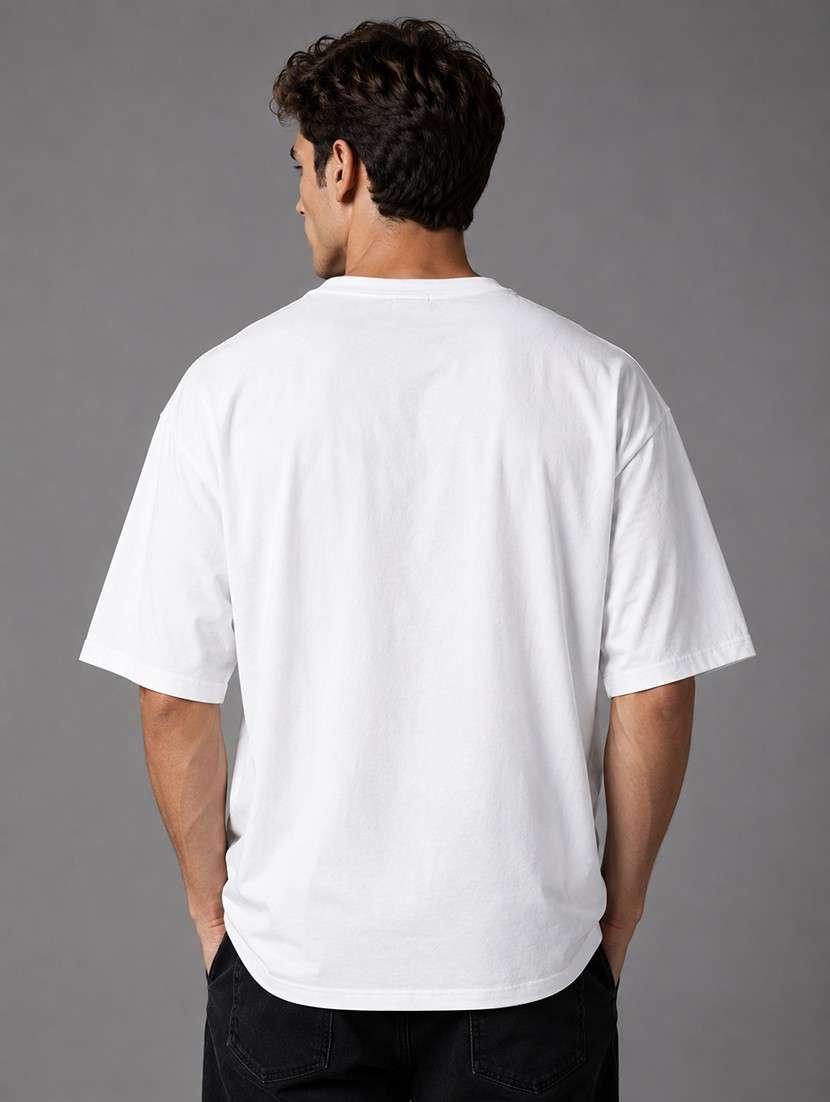 Men Typographic Short Sleeves Oversized T-shirt - 22723325 -  Standard Image - 4