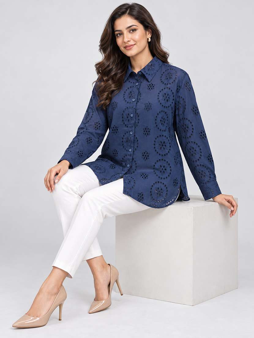 Women Embroidered Long Sleeves Regular Shirt - 22723385 -  Standard Image - 4