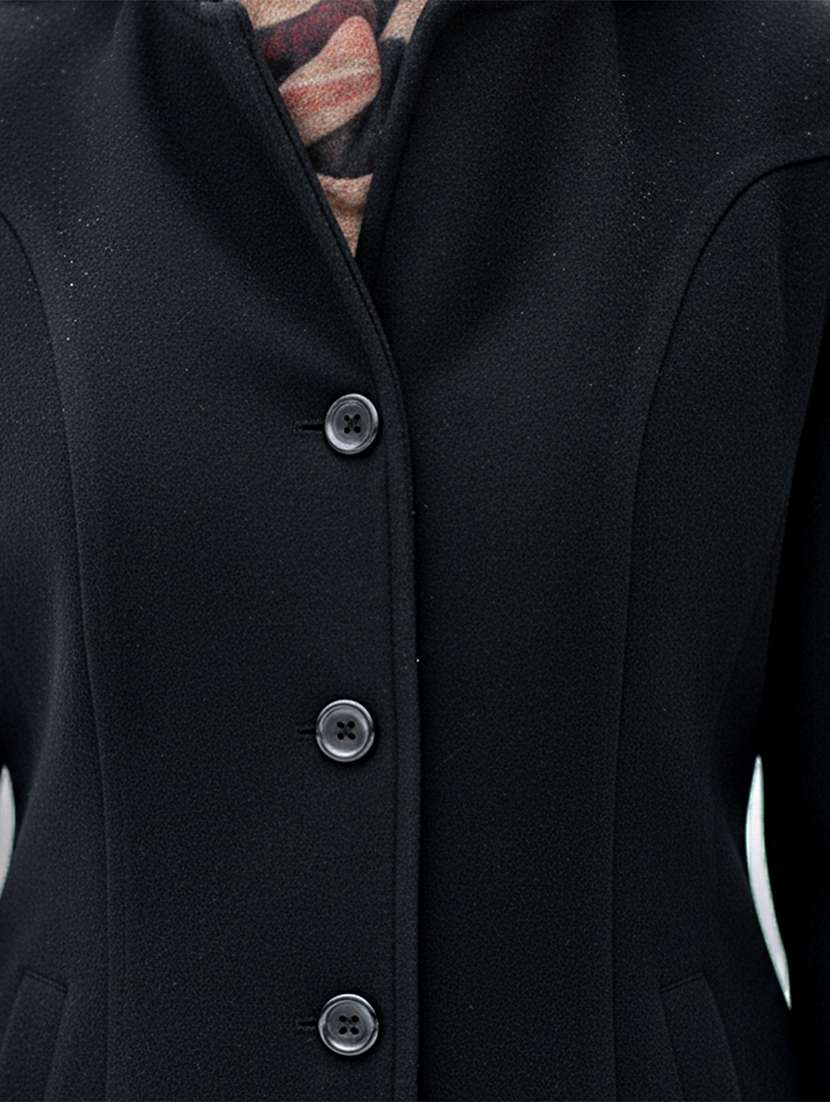 Women Solid Long Sleeves Overcoat - 22723390 -  Standard Image - 1