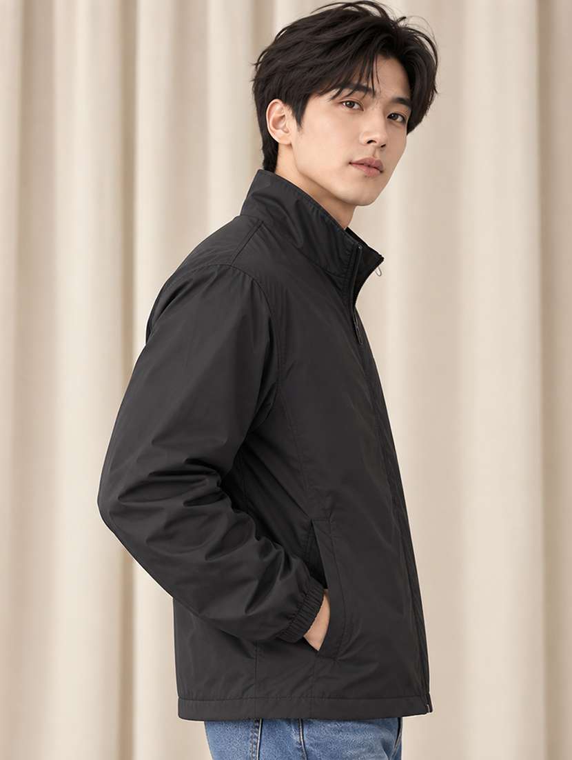 Men Solid Long Sleeves Bomber Jacket - 22723418 -  Standard Image - 1