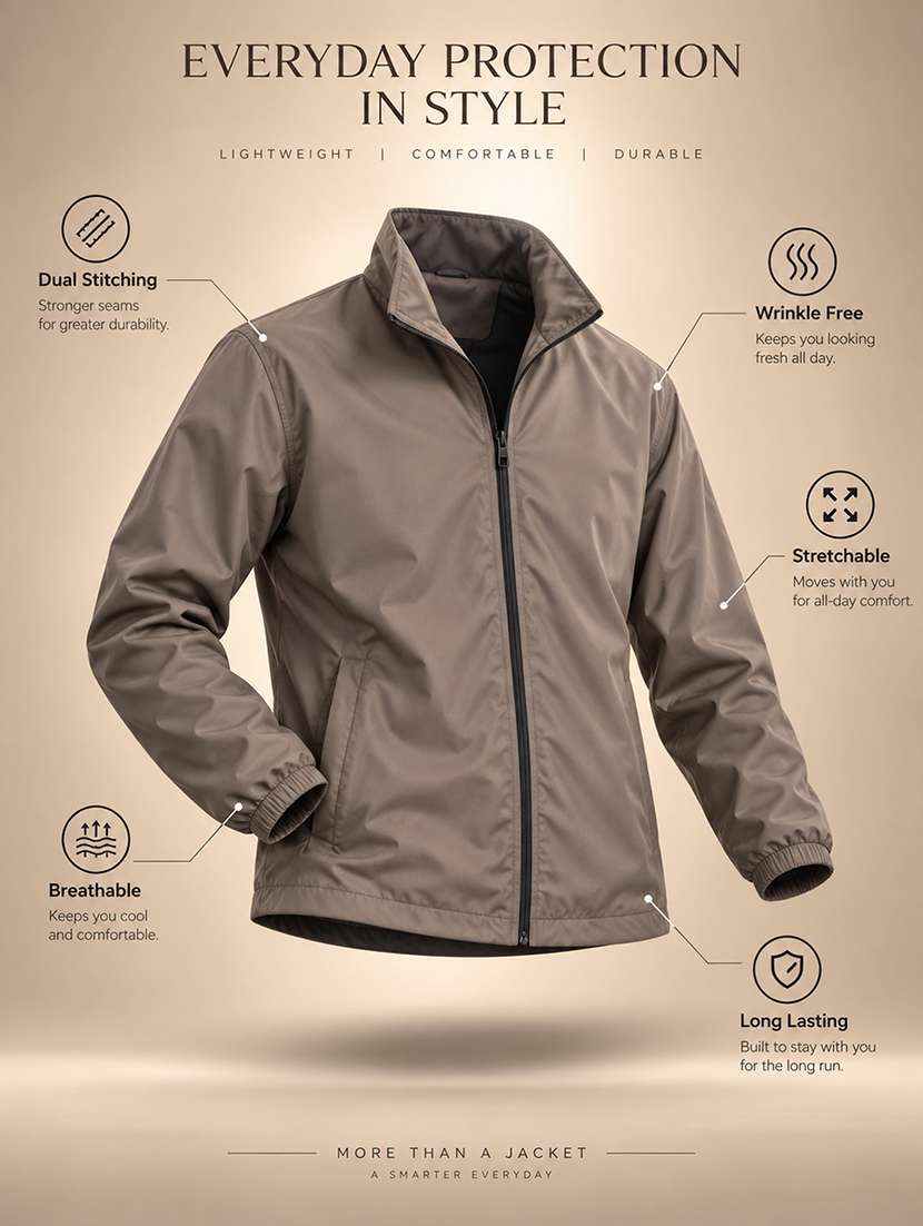 Men Solid Long Sleeves Bomber Jacketv - 22723419 -  Standard Image - 4