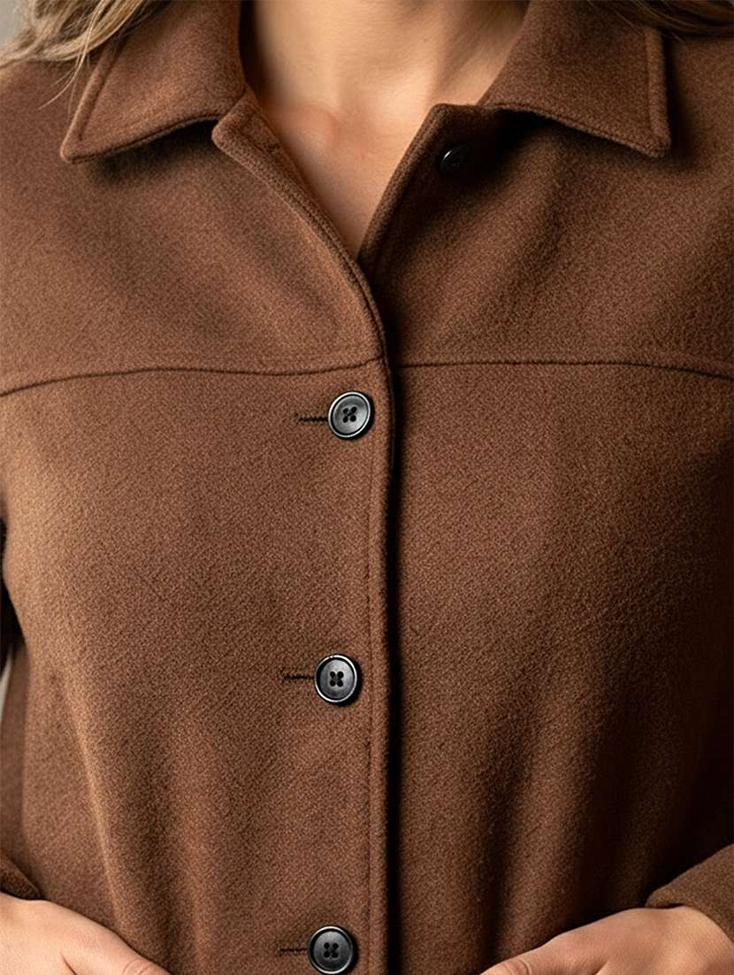 Women Solid Long Sleeves Regular Jacket - 22724003 -  Standard Image - 1