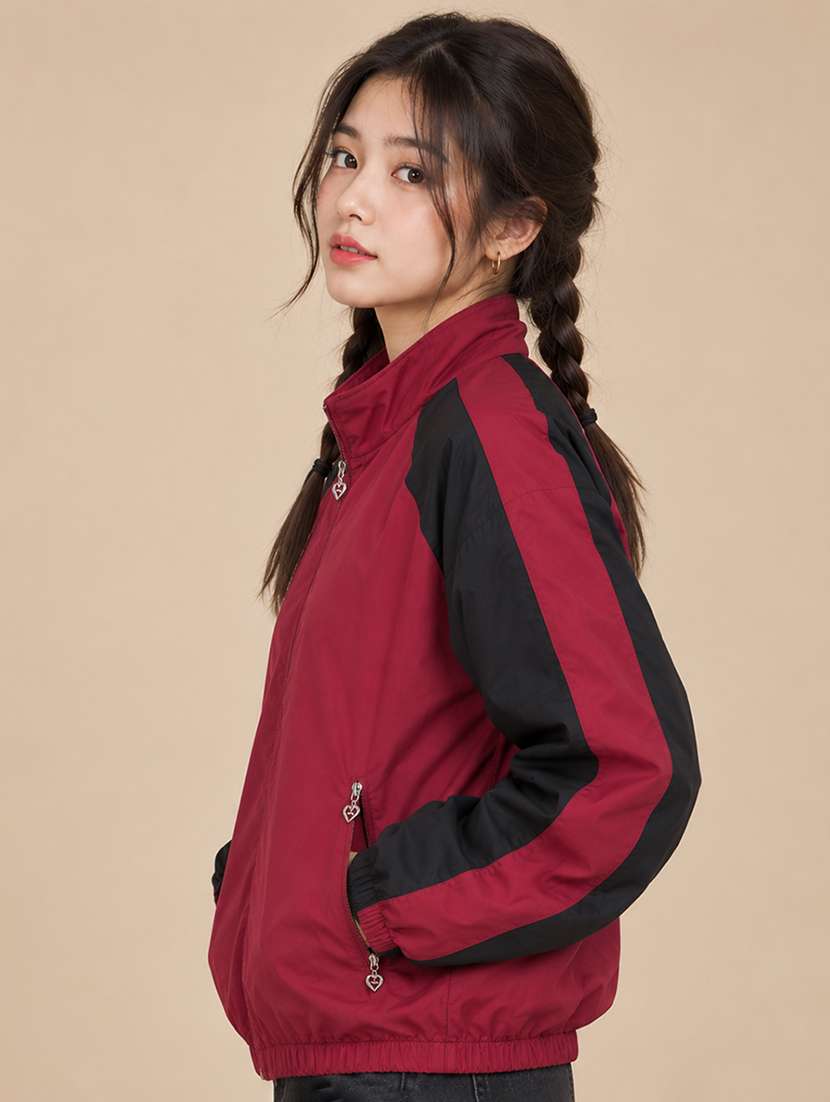 Women Colourblocked Long Sleeves Windcheater - 22724014 -  Standard Image - 1