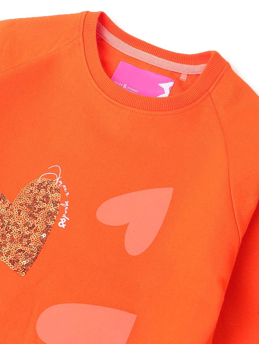 Girls Printed Long Sleeves Regular Fit Sweatshirt - 22724098 -  Standard Image - 1