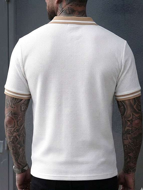 Men Pack Of 2 Textured Short Sleeves Polo T-shirt - 22724228 -  Standard Image - 4