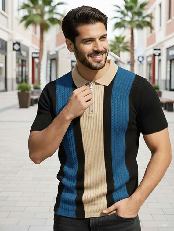 Men Pack Of 2 Striped Short Sleeves Polo T-shirt - 22724249 -  Standard Image - 1