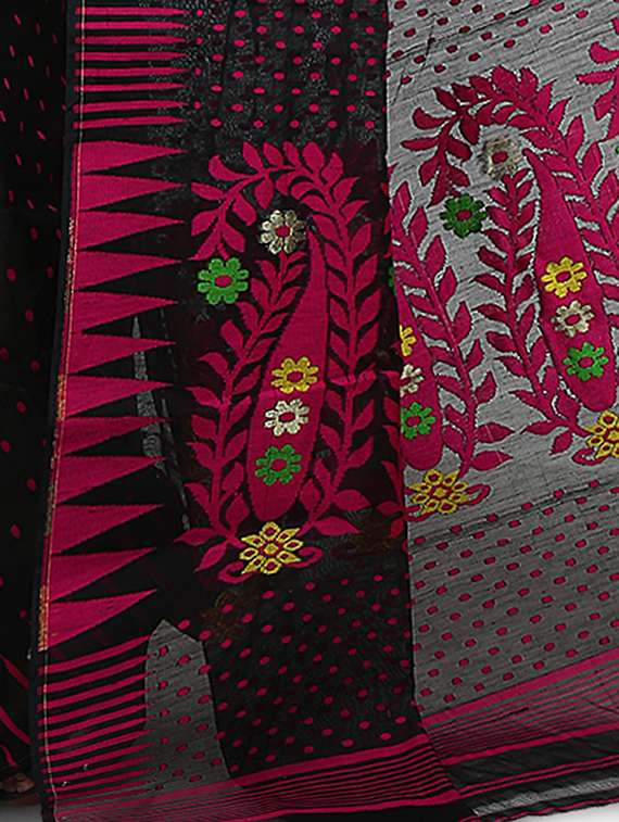 Women Self Design Jamdani Saree With Blouse - 22724907 -  Standard Image - 1