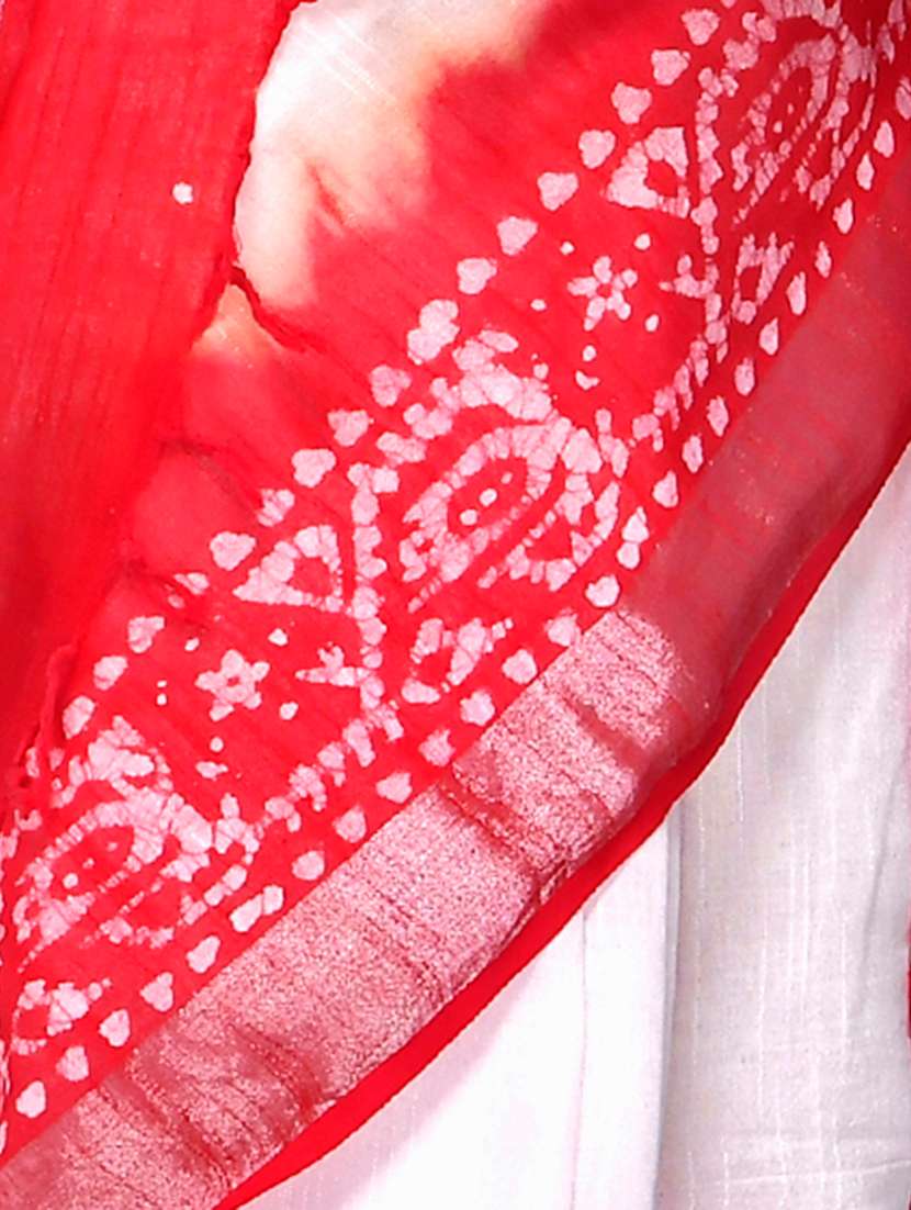 Women Printed Handloom Saree With Blouse - 22725456 -  Standard Image - 1