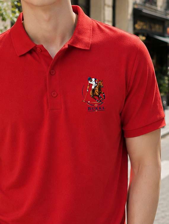 Men Printed Short Sleeves Polo T-shirt - 22725479 -  Standard Image - 1