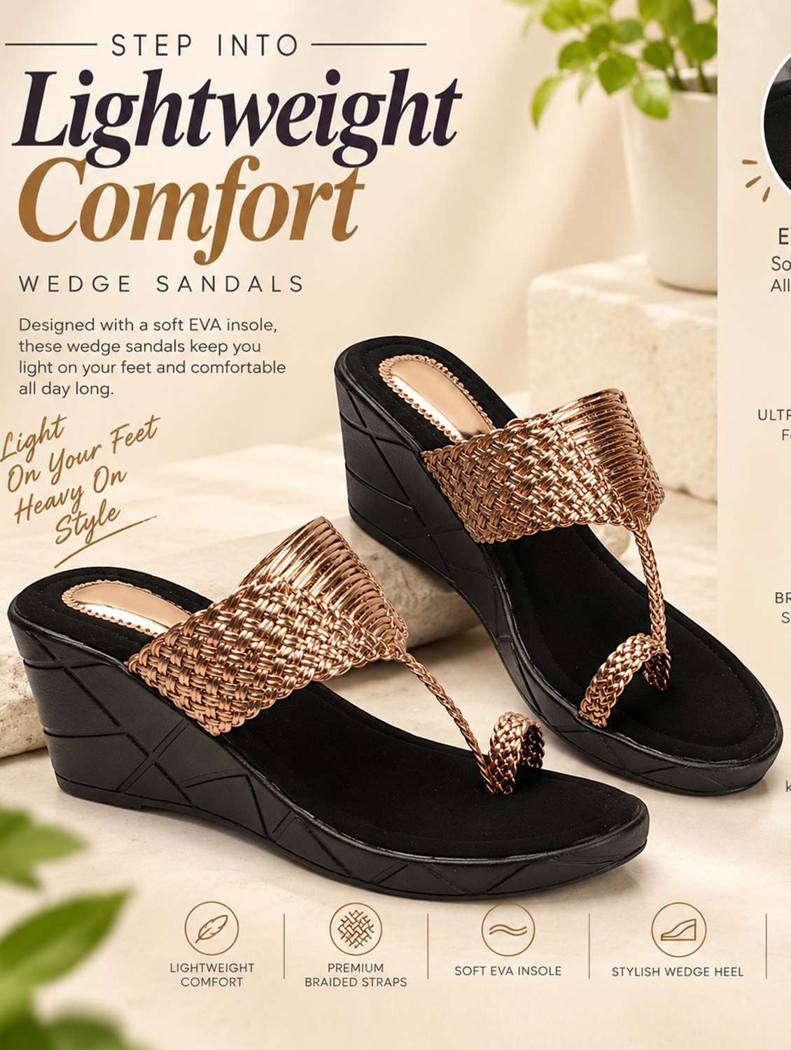 Women Textured One Toe Wedges - 22726432 -  Standard Image - 1