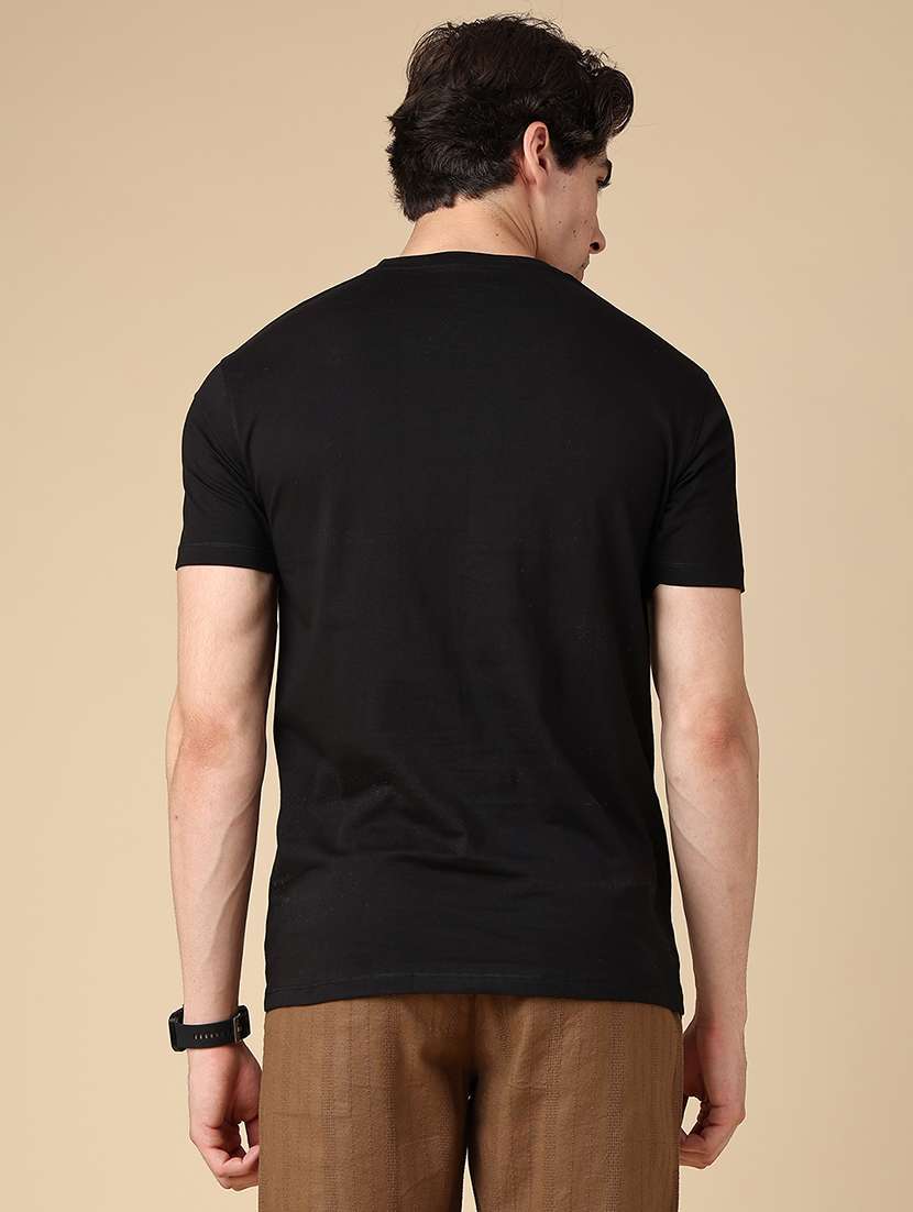 Men Printed Short Sleeve Slim Fit T-shirt - 22727202 -  Standard Image - 4