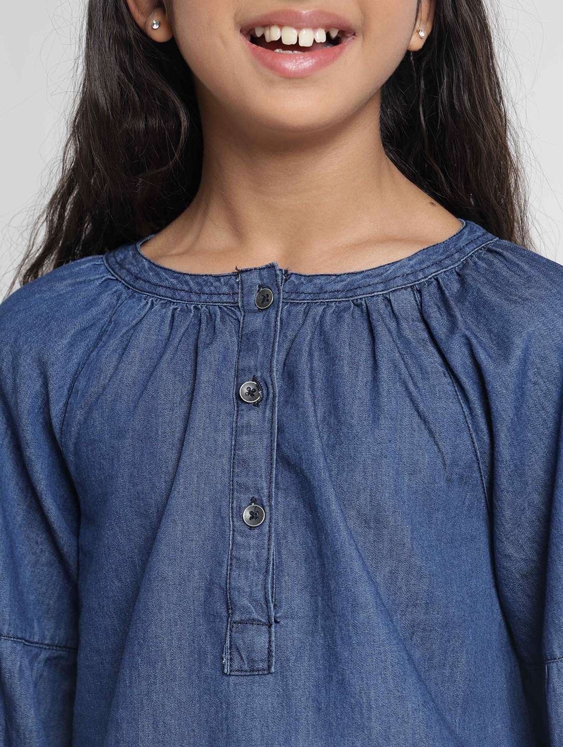 Girls Embroidered Long Sleeves Regular Fit Top - 22727304 -  Standard Image - 1