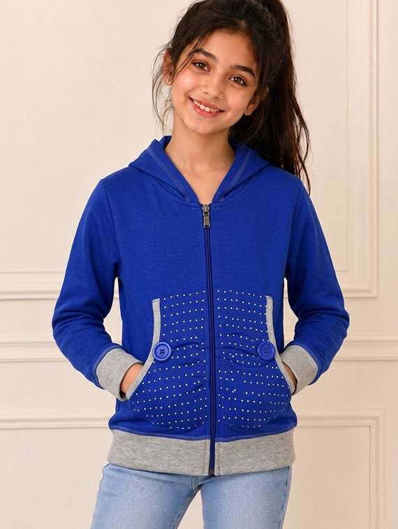 Girls Printed Long Sleeves Hooded Sweatshirt - 22727403 -  Standard Image - 1
