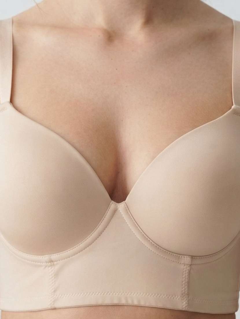 Women Solid Three Fourth Coverage Corset Bra - 22727608 -  Standard Image - 1