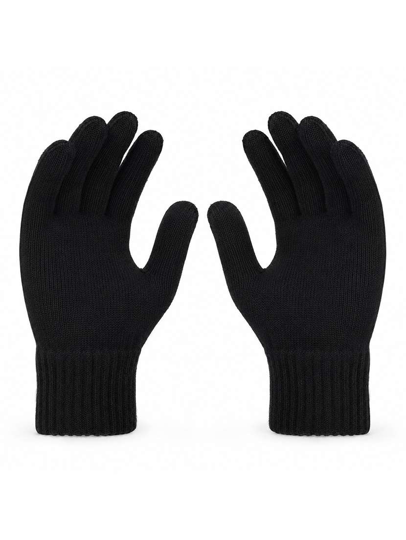 Unisex Solid Woollen Gloves - 22727930 -  Standard Image - 1