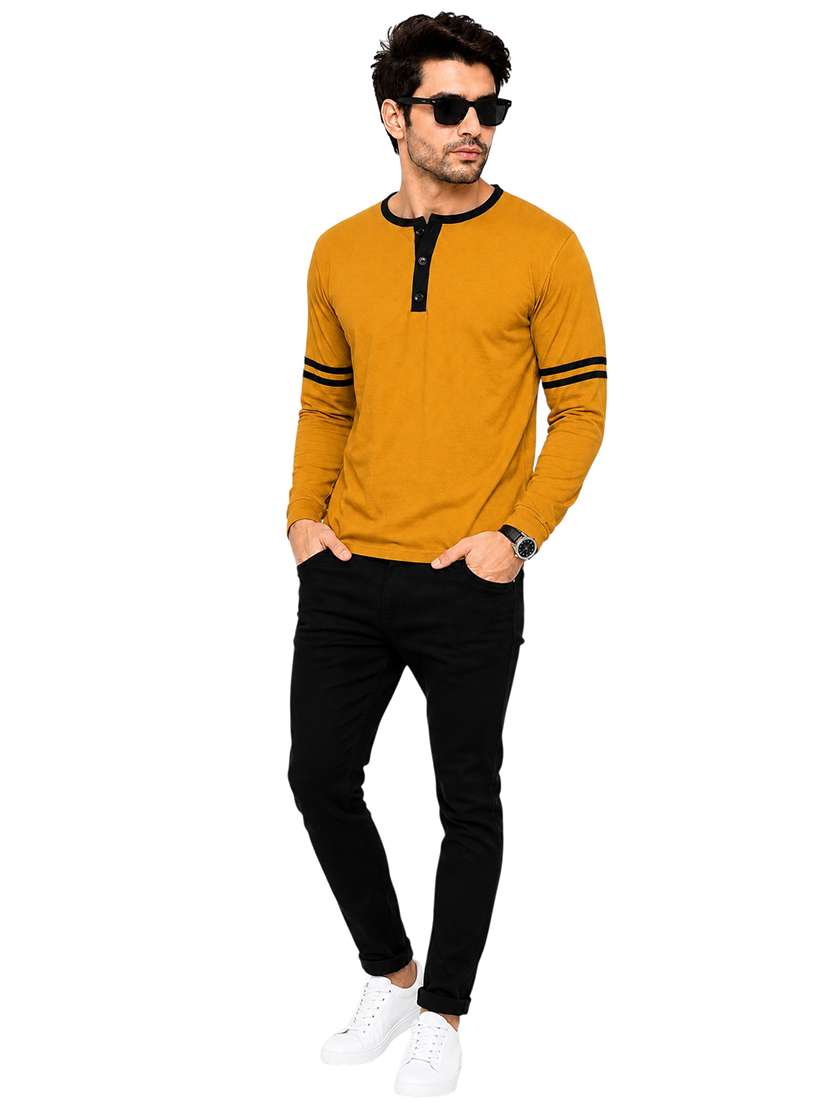 Men Striped Long Sleeve Regular Fit T-shirt - 22728024 -  Standard Image - 4