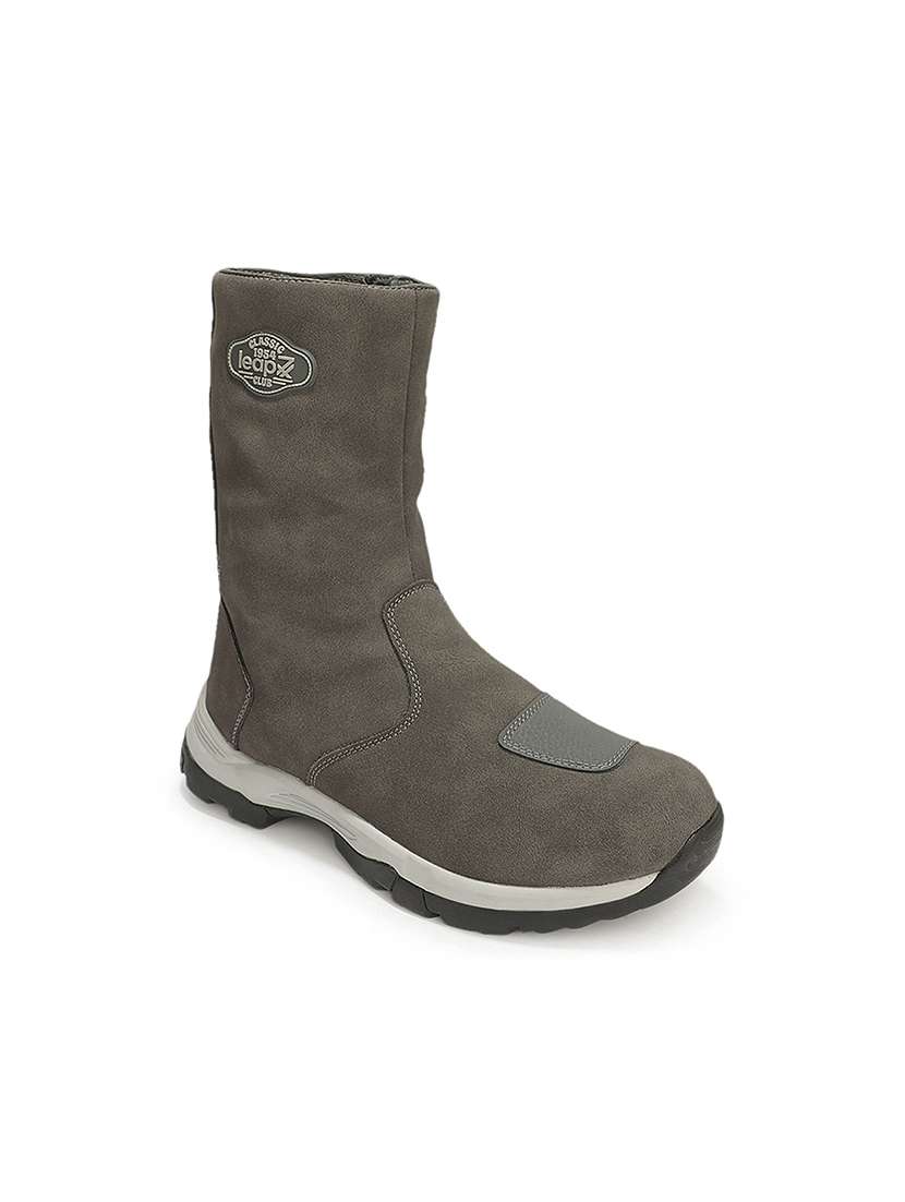 Men Grey Slip On Calf Boots Boot - 22728728 -  Standard Image - 1