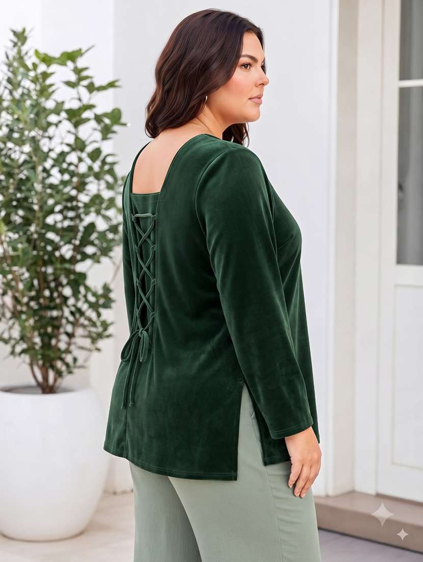 Women Solid Flared Sleeve Kurti - 22728761 -  Standard Image - 1