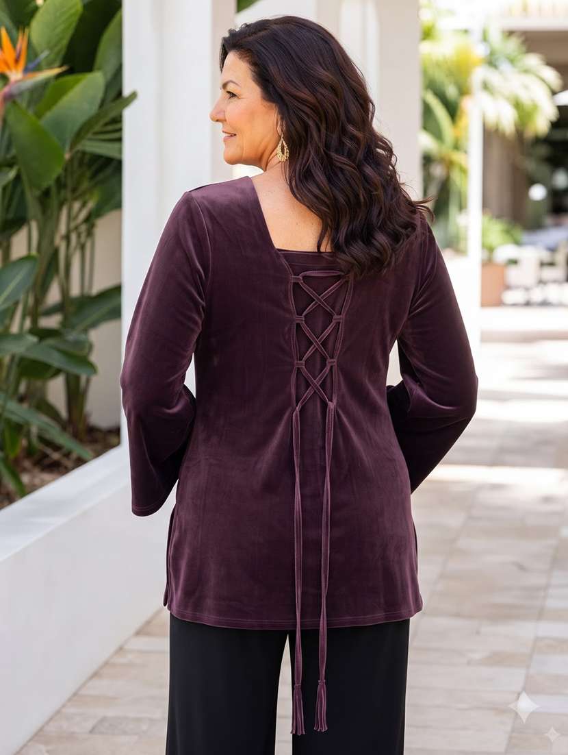 Women Solid Flared Sleeve Kurti - 22728773 -  Standard Image - 1