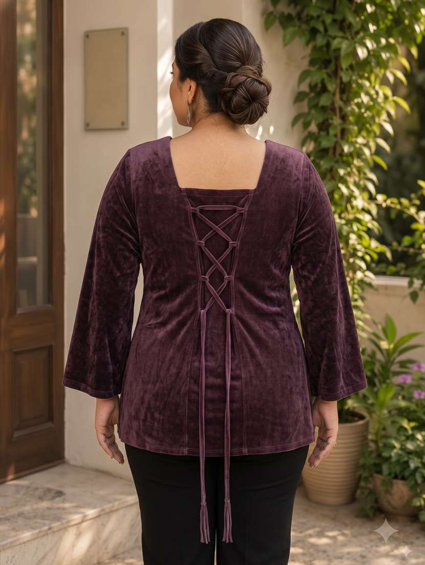 Women Solid Flared Sleeve Kurti - 22728776 -  Standard Image - 1