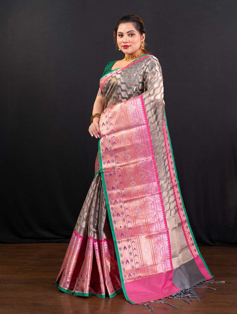 Women Self Design Banarasi Saree With Blouse - 22728824 -  Standard Image - 1