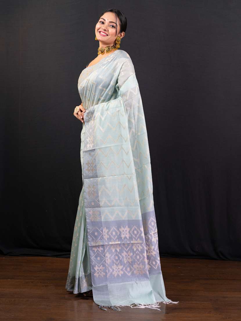 Women Self Design Chanderi Saree With Blouse - 22728825 -  Standard Image - 1