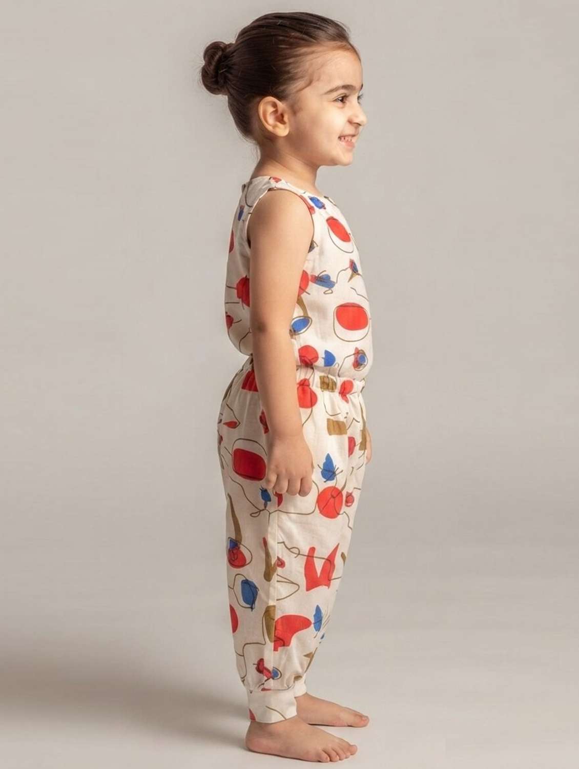 Girls Printed Mid Rise Regular Fit Harem - 22729997 -  Standard Image - 1