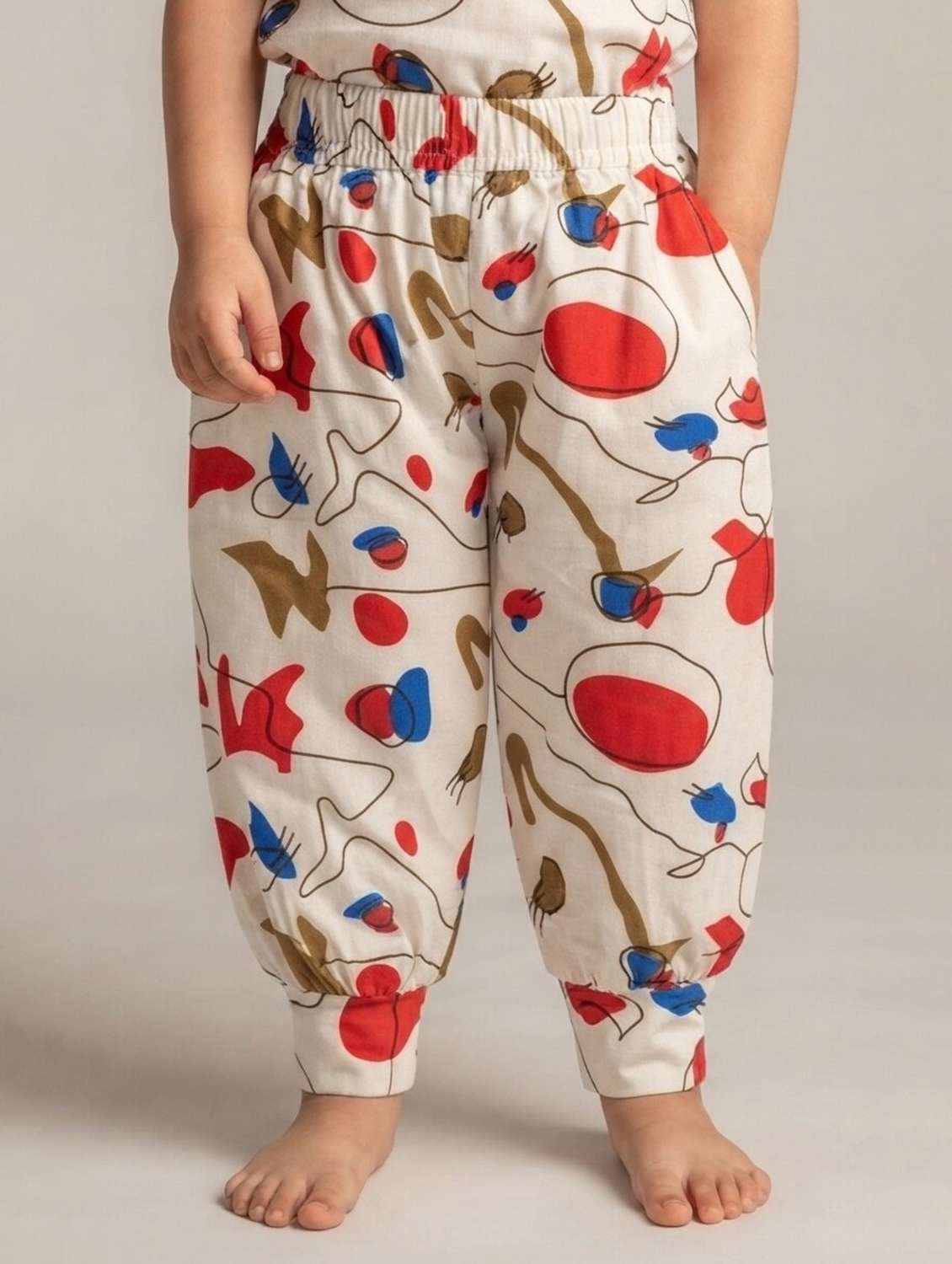 Girls Printed Mid Rise Regular Fit Harem - 22729997 -  Standard Image - 4