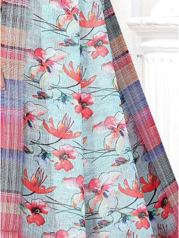 Women Printed Casual Wear Saree With Blouse - 22730498 -  Standard Image - 1