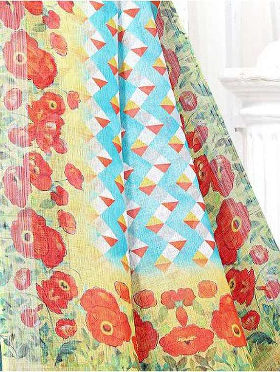 Women Printed Casual Wear Saree With Blouse - 22730502 -  Standard Image - 1