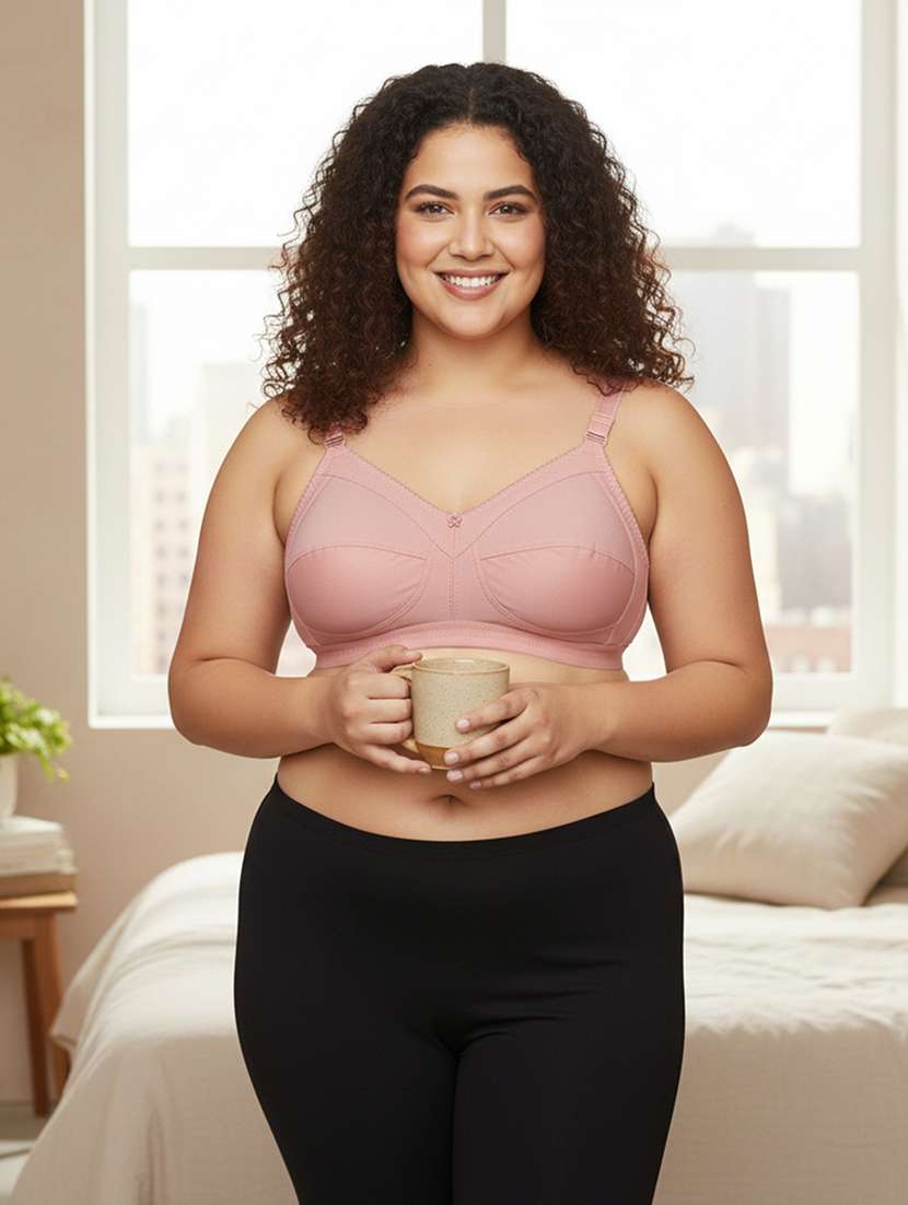 Women Pack Of 2 Solid Full Coverage Regular Bra - 22730645 -  Standard Image - 1