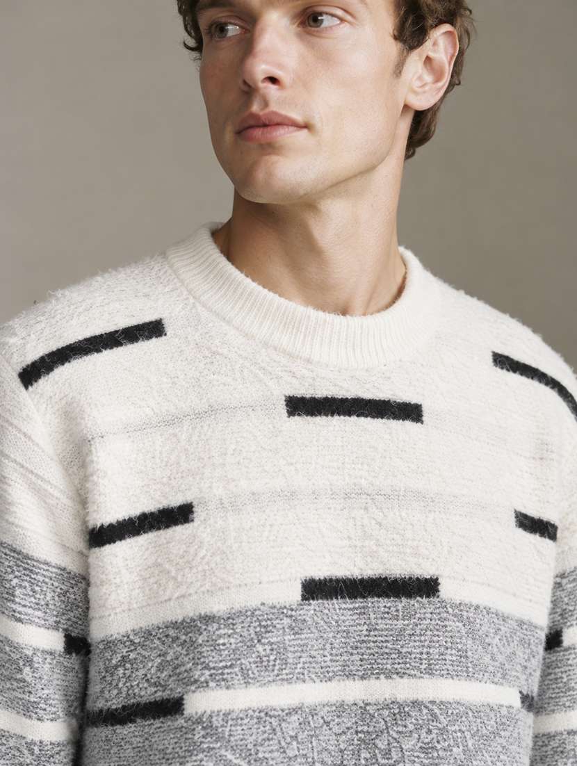 Men Striped Long Sleeve Regular Fit Pullover - 22730728 -  Standard Image - 1
