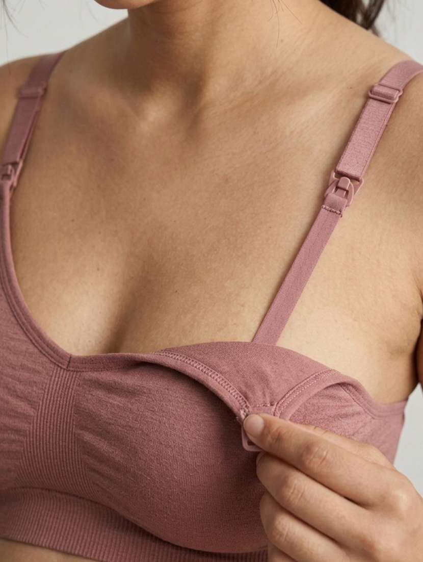 Women Solid Full Coverage Maternity Bra - 22730905 -  Standard Image - 1